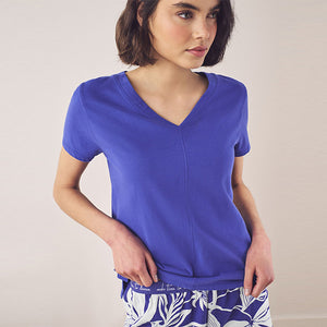 Cobalt Blue Leaf Short Set Pyjamas