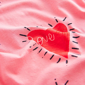 Pink Heart 100% Cotton Long Sleeve Pyjamas