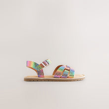 Load image into Gallery viewer, Rainbow Standard Fit (F) Leather Woven Sandals
