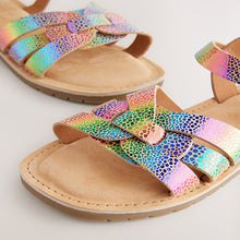 Load image into Gallery viewer, Rainbow Standard Fit (F) Leather Woven Sandals
