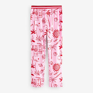 Red 100% Cotton Short Sleeve Pyjamas