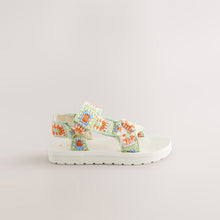 Load image into Gallery viewer, Sage Green Crochet Crochet Trekker Sandals
