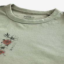 Load image into Gallery viewer, Green Tattoo Print Regular Fit Graphic Print T-Shirt
