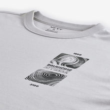 Load image into Gallery viewer, Light Grey Relaxed Fit Graphic Print T-Shirt
