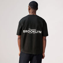 Load image into Gallery viewer, Purple/Blue/Black Relaxed Fit Graphic Print Heavyweight T-Shirt
