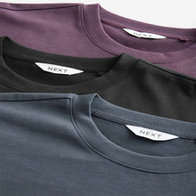 Load image into Gallery viewer, Purple/Blue/Black Relaxed Fit Graphic Print Heavyweight T-Shirt
