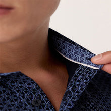 Load image into Gallery viewer, Denim Marl Regular Fit Short Sleeve Pique Polo Shirt
