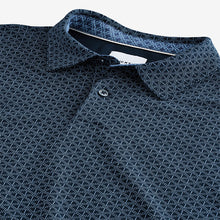Load image into Gallery viewer, Denim Marl Regular Fit Short Sleeve Pique Polo Shirt

