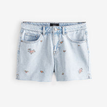 Load image into Gallery viewer, Bleach Turn Up Embroidered 100% Cotton Shorts
