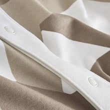 Load image into Gallery viewer, Stone/White 100% Cotton Geo Short Sleeve Polo Shirt (3-11yrs)
