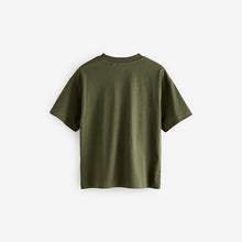 Load image into Gallery viewer, Khaki Green Truck Relaxed Fit Short Sleeve Graphic Print T-Shirt
