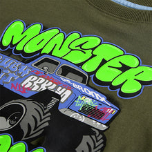 Load image into Gallery viewer, Khaki Green Truck Relaxed Fit Short Sleeve Graphic Print T-Shirt
