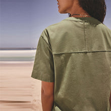 Load image into Gallery viewer, Green 100% Cotton T-Shirt Dress
