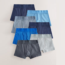 Load image into Gallery viewer, Blue/Grey Trunks 7 Pack (3-12yrs)
