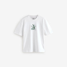 Load image into Gallery viewer, White Hokusai Floral Relaxed Fit Artist License T-Shirt
