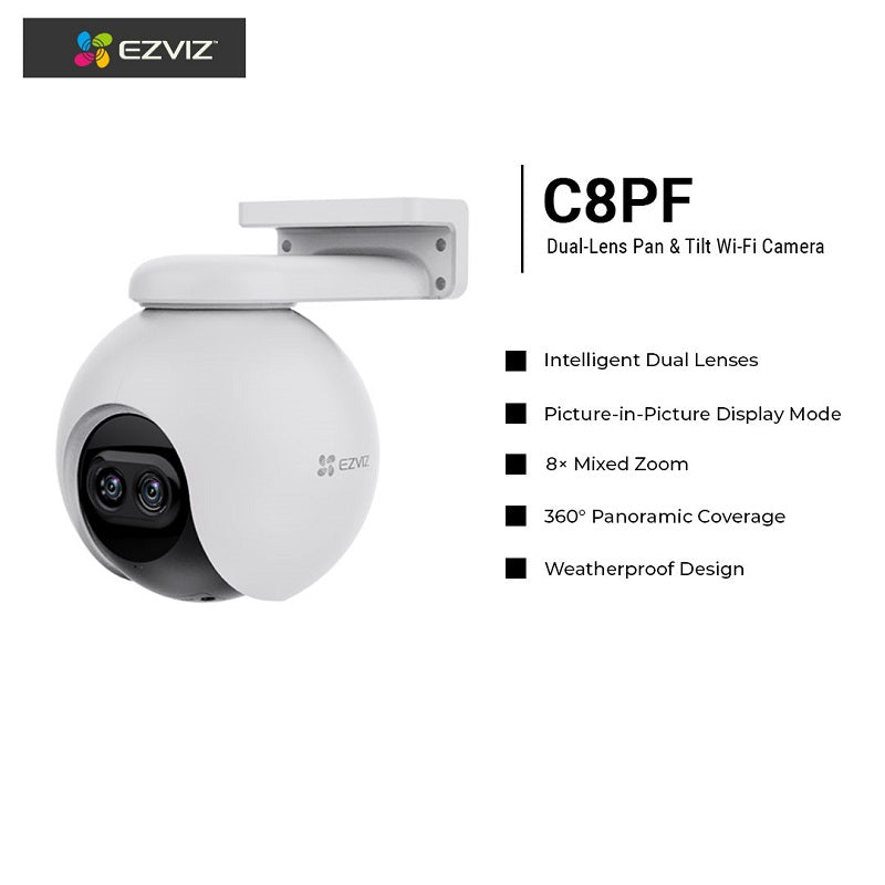EZVIZ C8PF: Dual-Lens Pan & Tilt Wi-Fi Camera