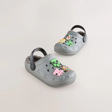 Load image into Gallery viewer, Grey Minecraft Warm Lined Slipper Clogs
