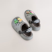 Load image into Gallery viewer, Grey Minecraft Warm Lined Slipper Clogs

