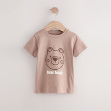 Load image into Gallery viewer, Ecru Bear Twill Hooded Overshirt and T-Shirt Set (3mths-6yrs)
