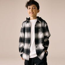 Load image into Gallery viewer, Mono Core Long Sleeve Check Hooded Shirt (3-12yrs)

