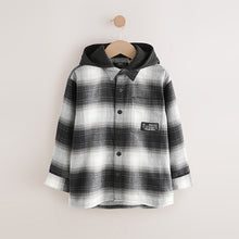 Load image into Gallery viewer, Mono Core Long Sleeve Check Hooded Shirt (3-12yrs)

