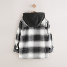 Load image into Gallery viewer, Mono Core Long Sleeve Check Hooded Shirt (3-12yrs)
