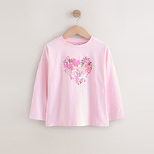 Load image into Gallery viewer, Pink Heart Long Sleeve Sequin Top (3-12yrs)
