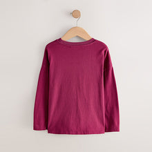 Load image into Gallery viewer, Burgundy Red Heart Long Sleeve Sequin Top (3-12yrs)
