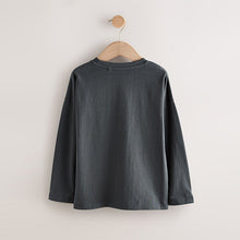 Load image into Gallery viewer, Charcoal Grey Heart Long Sleeve Sequin Top (3-12yrs)
