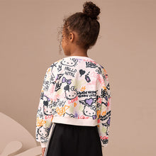 Load image into Gallery viewer, White Graffiti Hello Kitty License Long Sleeve Top (3-12yrs)
