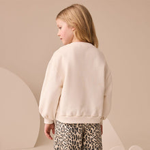 Load image into Gallery viewer, Ecru/Pink Unicorn Applique Sweatshirt (3-12yrs)
