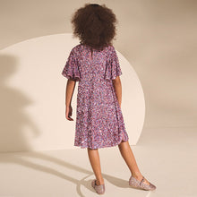 Load image into Gallery viewer, Dusky Pink Angel Sleeve Sequin Party Dress (3-12yrs)
