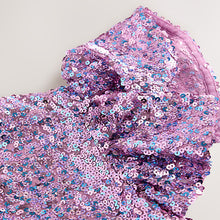 Load image into Gallery viewer, Dusky Pink Angel Sleeve Sequin Party Dress (3-12yrs)
