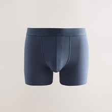 Load image into Gallery viewer, Blue/Grey/Black 5 Pack Cotton Rich Trunk Boxers
