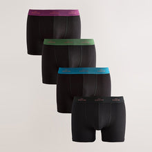 Load image into Gallery viewer, Black Rich Colour Waistband Signature Comfort Soft Trunks
