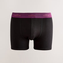 Load image into Gallery viewer, Black Rich Colour Waistband Signature Comfort Soft Trunks

