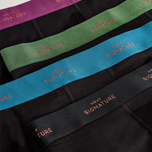 Load image into Gallery viewer, Black Rich Colour Waistband Signature Comfort Soft Trunks
