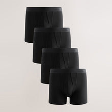 Load image into Gallery viewer, Black Modal 4 pack Supima Cotton Signature A-Front Boxers
