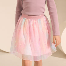 Load image into Gallery viewer, Pink Rainbow Sparkle Pull On Skirt (3-12yrs)
