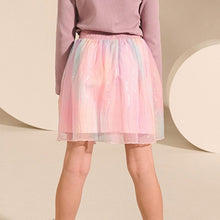 Load image into Gallery viewer, Pink Rainbow Sparkle Pull On Skirt (3-12yrs)
