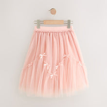 Load image into Gallery viewer, Pink Bow Detail Mesh Skirt (3-12yrs)
