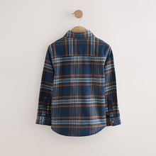 Load image into Gallery viewer, Navy Long Sleeve Brushed Cotton Check Shirt (3-12yrs)
