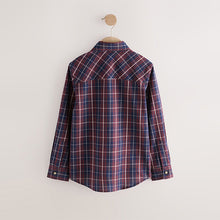 Load image into Gallery viewer, Plum Purple Long Sleeve Cotton Check Shirt (3-12yrs)
