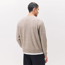 Load image into Gallery viewer, Neutral Relaxed Fit Cosy Crew Neck Jumper with Wool
