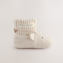 Load image into Gallery viewer, Neutral Bear Baby Sock Top Boot Shoes (0-18mths)
