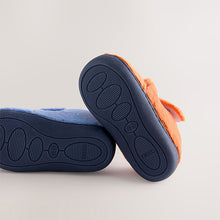 Load image into Gallery viewer, Blue/Orange Bluey Cupsole Slippers
