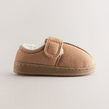 Load image into Gallery viewer, Tan/Brown Warm Lined Cupsole Slippers
