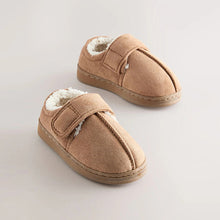 Load image into Gallery viewer, Tan/Brown Warm Lined Cupsole Slippers
