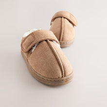 Load image into Gallery viewer, Tan/Brown Warm Lined Cupsole Slippers
