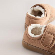Load image into Gallery viewer, Tan/Brown Warm Lined Cupsole Slippers
